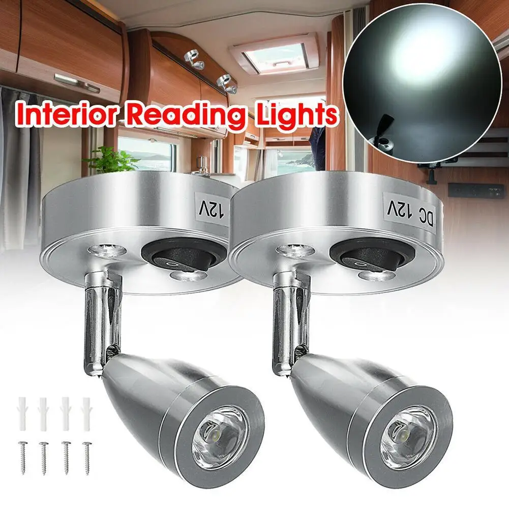 

DC12V 3W 3000K LED Spot Reading Light RV Bedside Boat Lamp Warm White Wall Camp Trailer Home Caravan Lighting Boat Interior