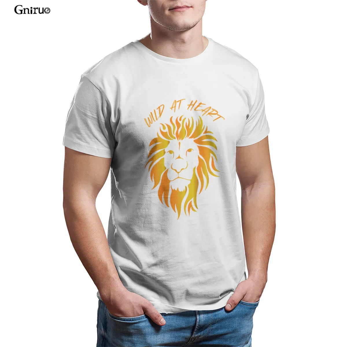 

Wholesale Wild at Heart Lion Unisex Baseball T-Shirt Fashion Punk Groot Female Men Clothing 99047