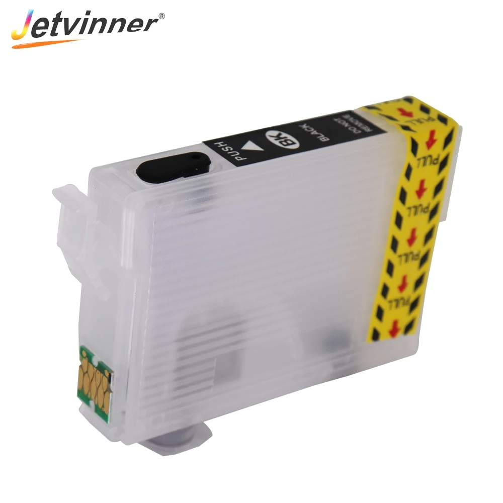 Картридж T34XL T3471-T3474 многоразовый с дуговыми чипами для принтера Epson Force Pro WF-3720 WF-3725