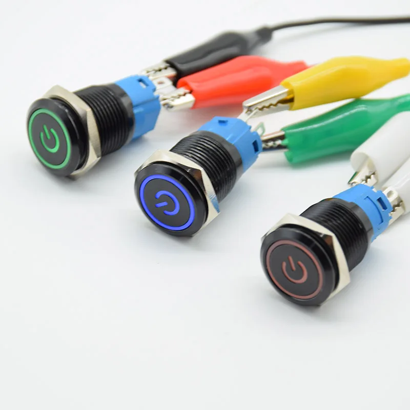 16 мм красный синий зеленый белый свет горячий автомобиль Авто Металлическая