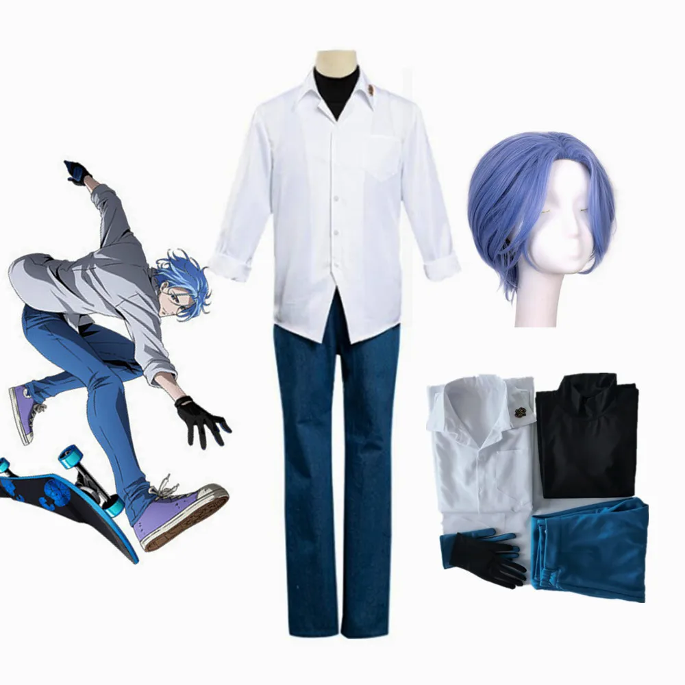 

Anime Cosplay Costume Hasegawa Changan School Uniform Suit men's Clothing + High Temperature Synthetic Wig