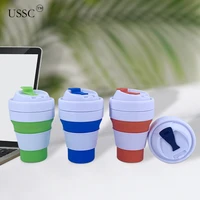 ussc creative outdoor travel silicone water cup multifunctional portable coffee portable cup silicone folding coffee cup hz054
