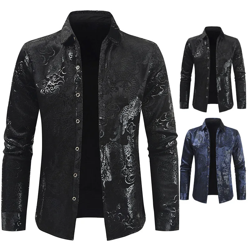Мужские Длинные рукава хлопок Облегающая рубашка модный бренд повседневное