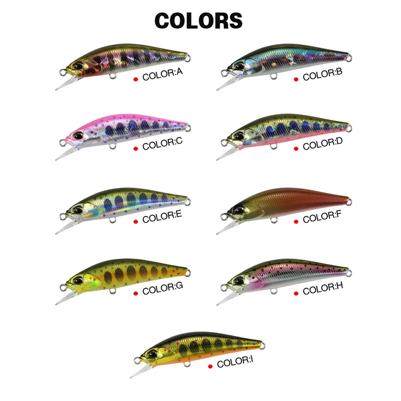 

2021 Slow Sinking Minnow Fishing Lures 50mm 4.2g Good Action Hard Baits Fishing Crankbait Wobblers lure Carp Bass Fishing tackle