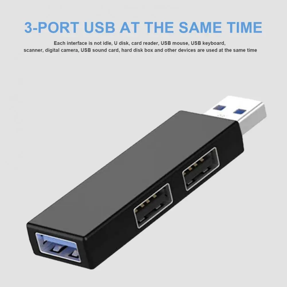

Docking Station 3 Ports High Speed Keyboard Mouse U Disk Mini USB3.0 Splitter Hub Adapter for PC