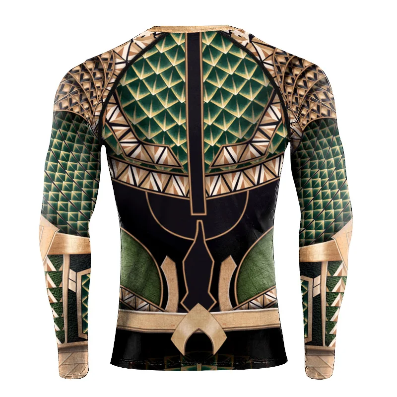 Аквамэн Тенниска Футболка Рубашка с надписью Нептун 3D печатных Одежда