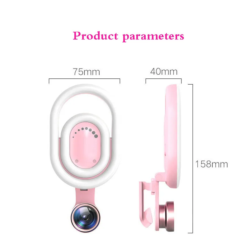 Светодиодное кольцо для селфи с камерой телефона широкоугольный объектив Huawei P20