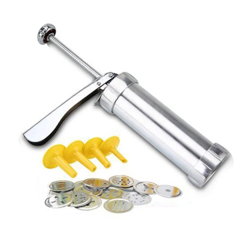 

Butter Cookie Mold Gun Decorating Gun Aluminum Alloy Barrel Biscuit Machine Practical Kitchen Baking Tools