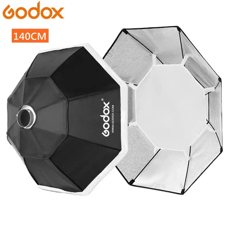 Godox 140 см 55 дюймовый восьмиугольный софтбокс для студийсветильник вспышки Speedlite