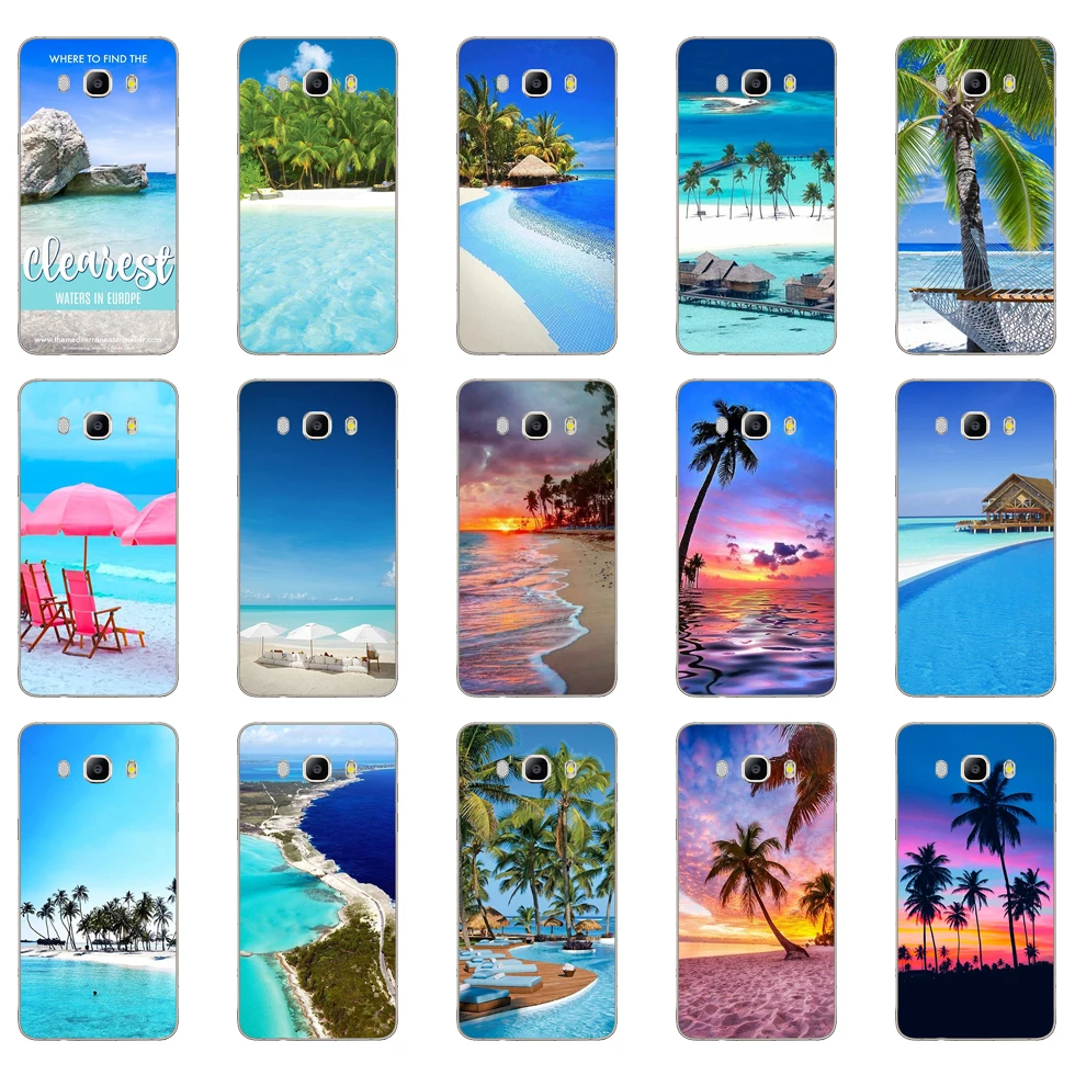 75 Летний Пляжный Мягкий силиконовый чехол для Samsung Galaxy a3 a5 2017 A6 A8 2018 j3 j5 j7 2016