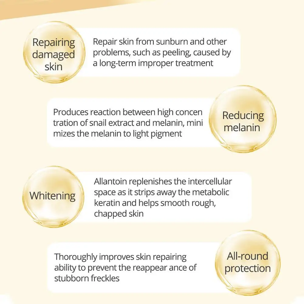 

Anti Aging Snail Face Cream Dark Spot Remover Skin Lightening Serum Dark Skin Care Anti Freckle Whitening Cream