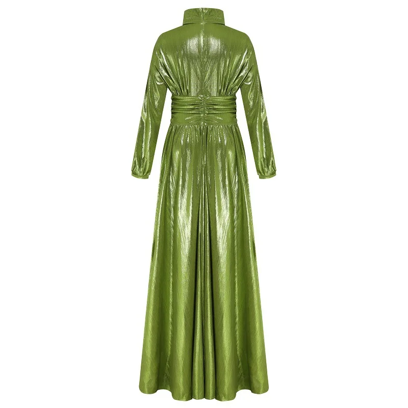 

Women Dress 2021 Spring Elegant Sexy High Split Puff Sleeve Long Party Dresses Women Summer Casual Slim Ball Gown Maxi Sundress