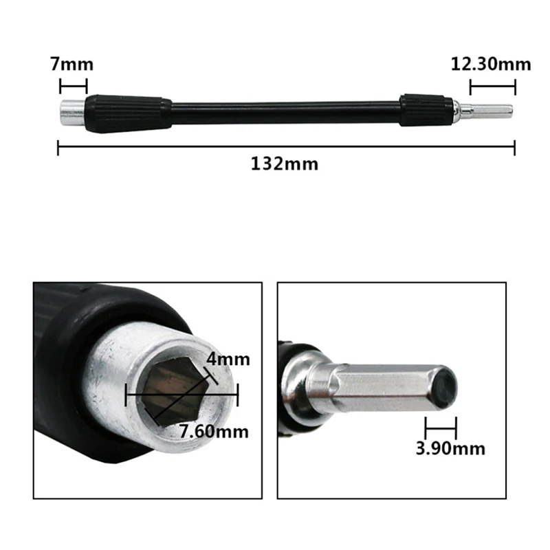 

High Quality Plastic Soft Shaft Electric Drill Charging Station Screwdriver Head Multifunctional Extension Pipe Connecting