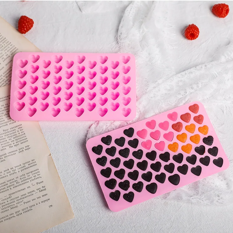 

55 отверстий, силиконовая мини-форма для торта в форме сердца, шоколада, помадки, желе, печенья, маффинов, форма для кексов, инструменты для вы...