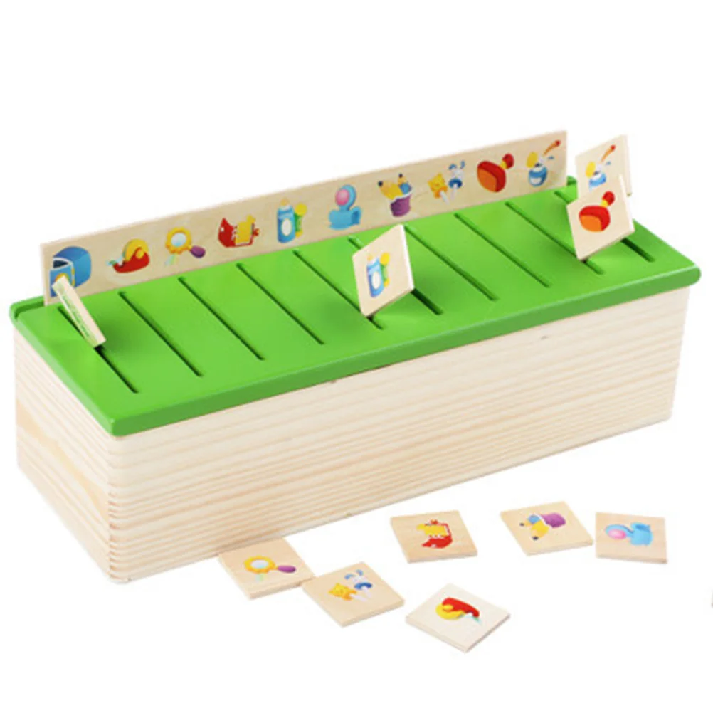 Образовательные игрушки мультфильм Деревянный флэш карты Матч коробка