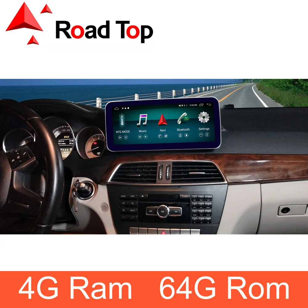 Экран Android 10 с gps навигация радио стерео Bluetooth для Benz C W204 2011 2014 Comand