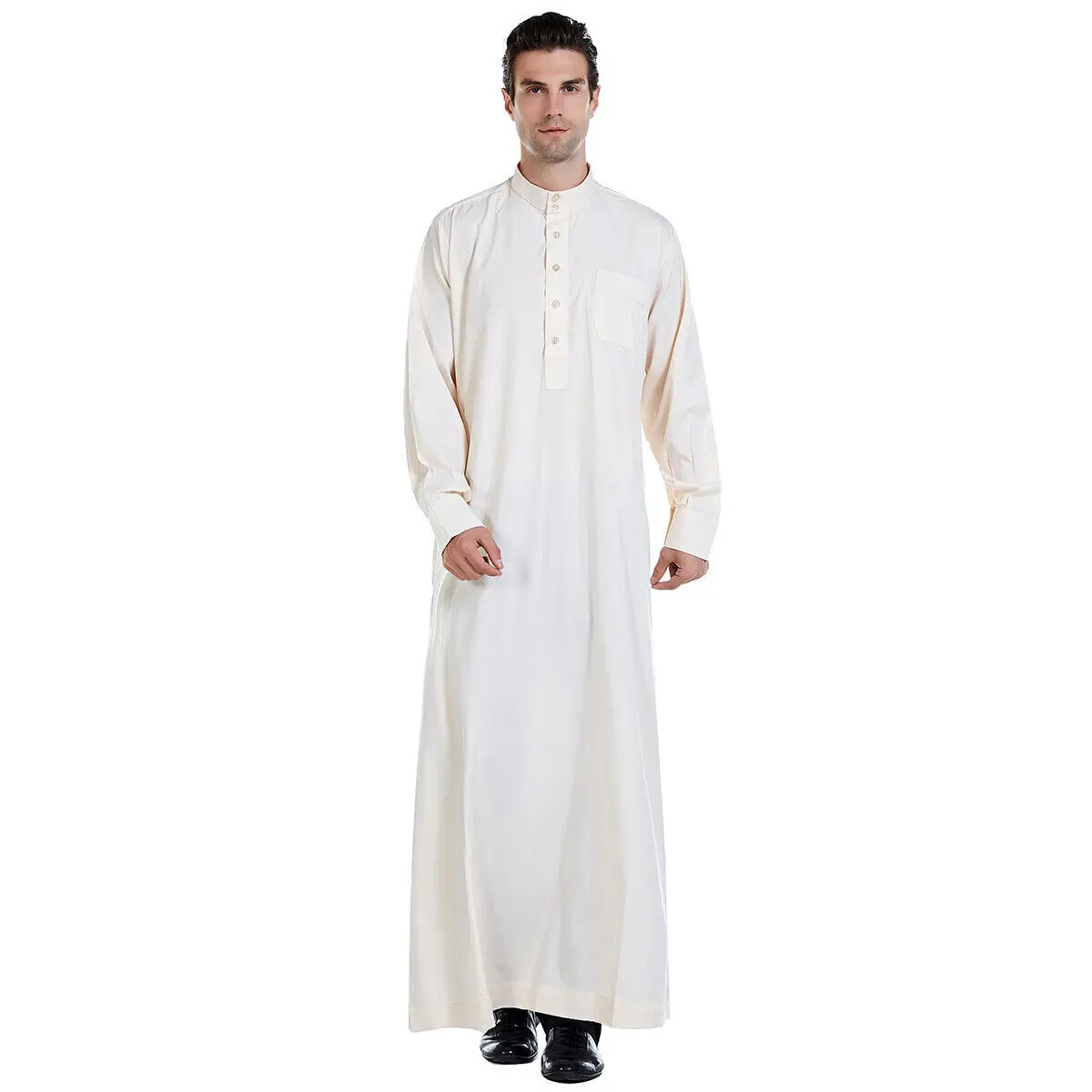 Dubai Mens Robe Long Sleeve Saudi Abaya Arabic Thobe Jubba Thoub Daffah Kaftan Middle East Islamic Thawb Muslim Dress | Тематическая