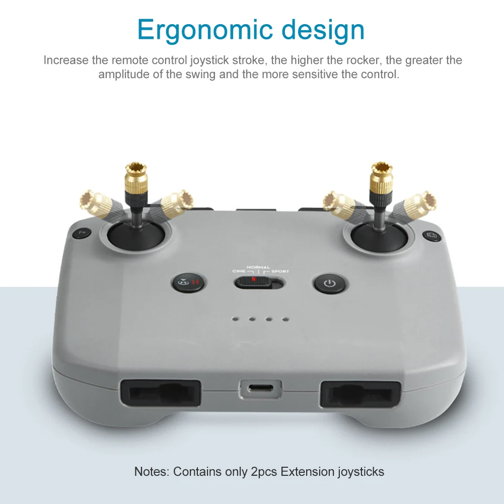 

1pair Replacement Joystick Anti Slip Lever Ergonomic Telescopic Durable Thumb Rocker Easy Install For DJI Mavic Air Mini 2