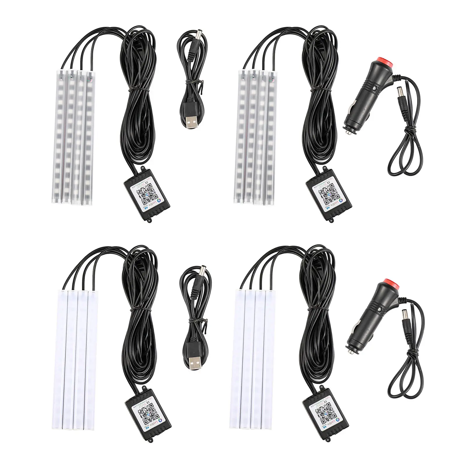 

Декоративное освещение для салона автомобиля светильник, RGB Светодиодная лента, управление музыкой