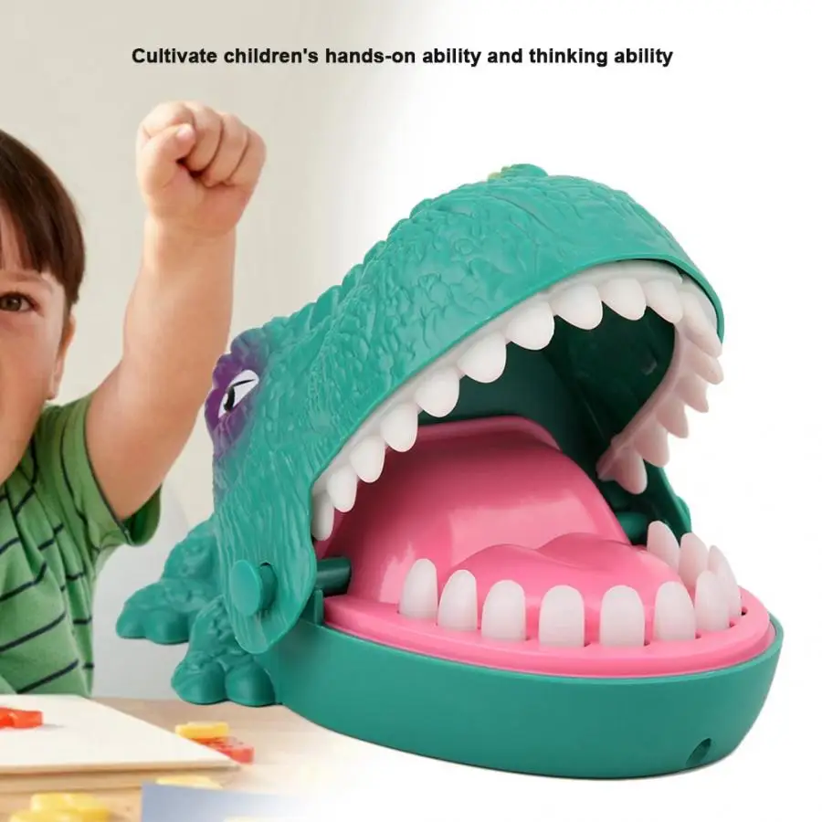 Big Practical Joke Electric Biting Dinosaur Teeth Bite Finger Adult Bar Prank Game Kids Children Funny Education Toys Gift | Игрушки и