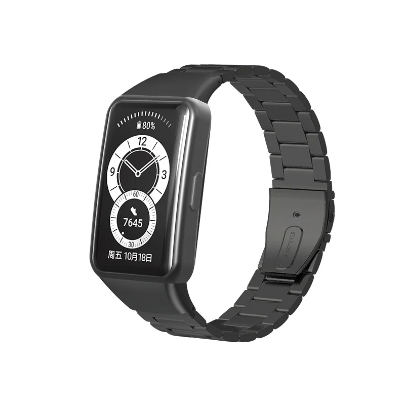 Фото Ремешок из нержавеющей стали для смарт-браслета Huawei Band 6, сменный металлический браслет для Huawei Honor Band 6 №2