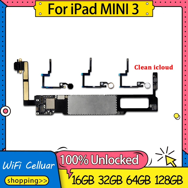 Материнская плата для iPad Mini 3 100% с поддержкой Wi Fi|Антенны мобильных телефонов| |