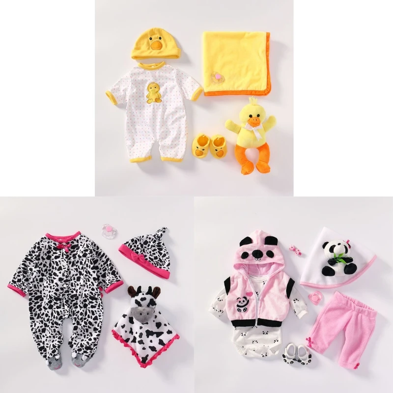 

Reborn Baby Toy Clothes Outfit Accessories Set for 45-55cm Doll Newborn Girl Boy
