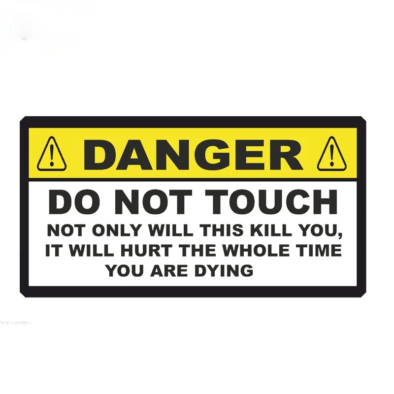 

DANGER Funny NOT ONLY WILL THIS KILL YOU Decorate Car Sticker Creative Decals PVC Cars Accessories Waterproof Decal 15*8cm