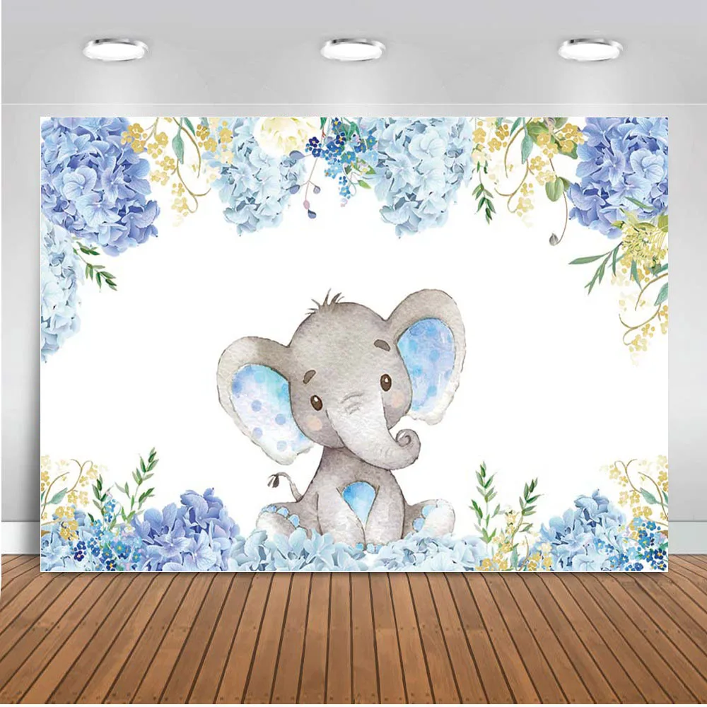

Elephant Backdrop Newborn Baby Birthday Photography Background For Photo Studio Safari Party Photophone Photocall Banner