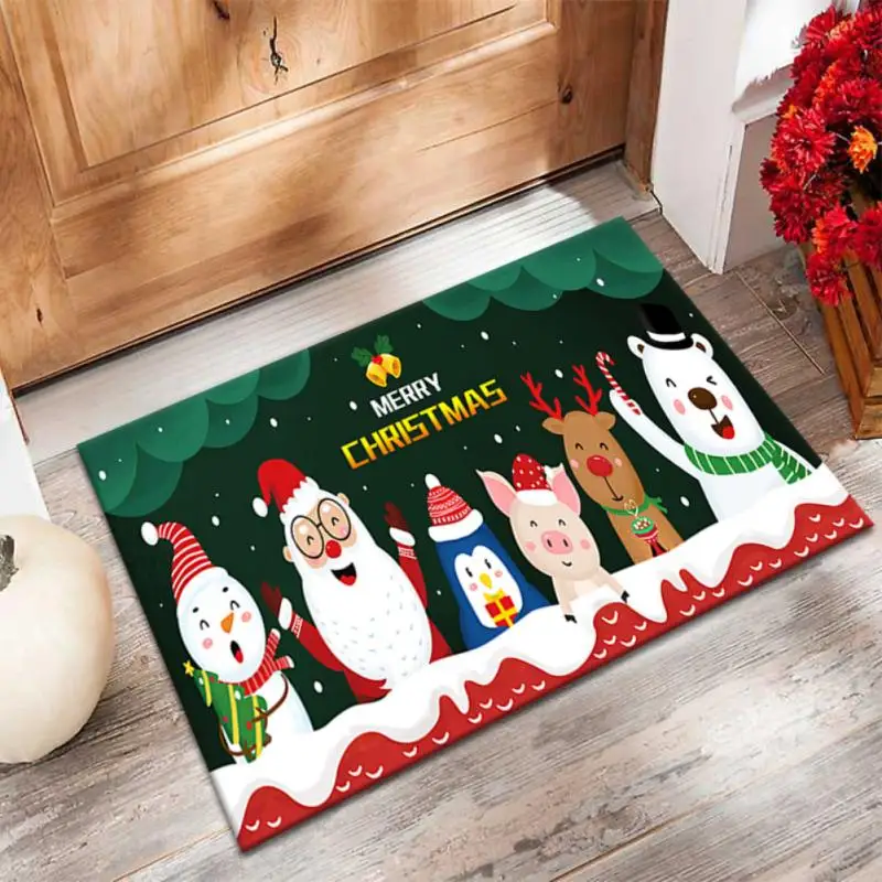 

Christmas Door Mat Winter Buffalo Plaid Bath Mat Floor Mat Indoor Outdoor Door Mat Anti-slip Mat Home Decor 23.6 x 15.7 inches