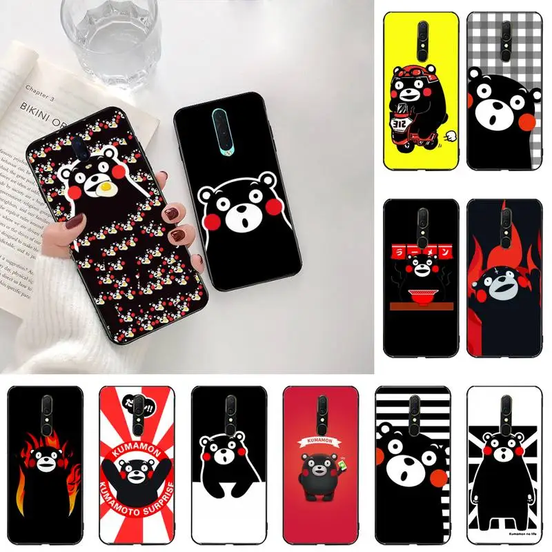 

YJZFDYRM Cute Kumamon Bear Coque Shell Phone Case For Oppo A5 A9 2020 Reno2 z Renoace 3pro Realme5Pro