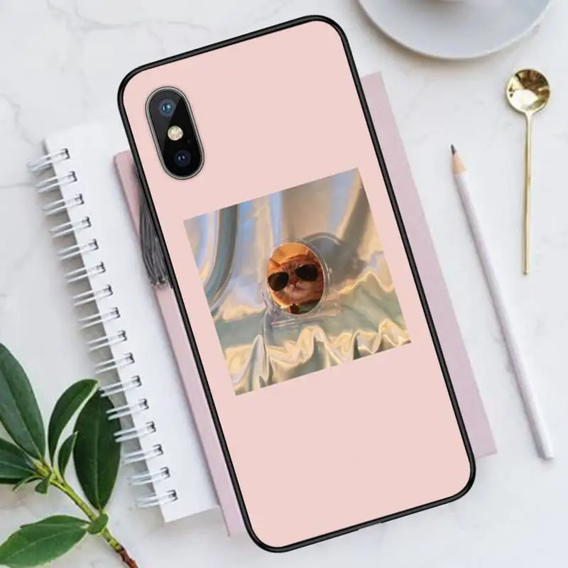 

Pink Aesthetic cute cat animal Phone Case for iPhone 11 12 pro XS MAX 8 7 6 6S Plus X 5S SE 2020 XR Luxury brand shell funda
