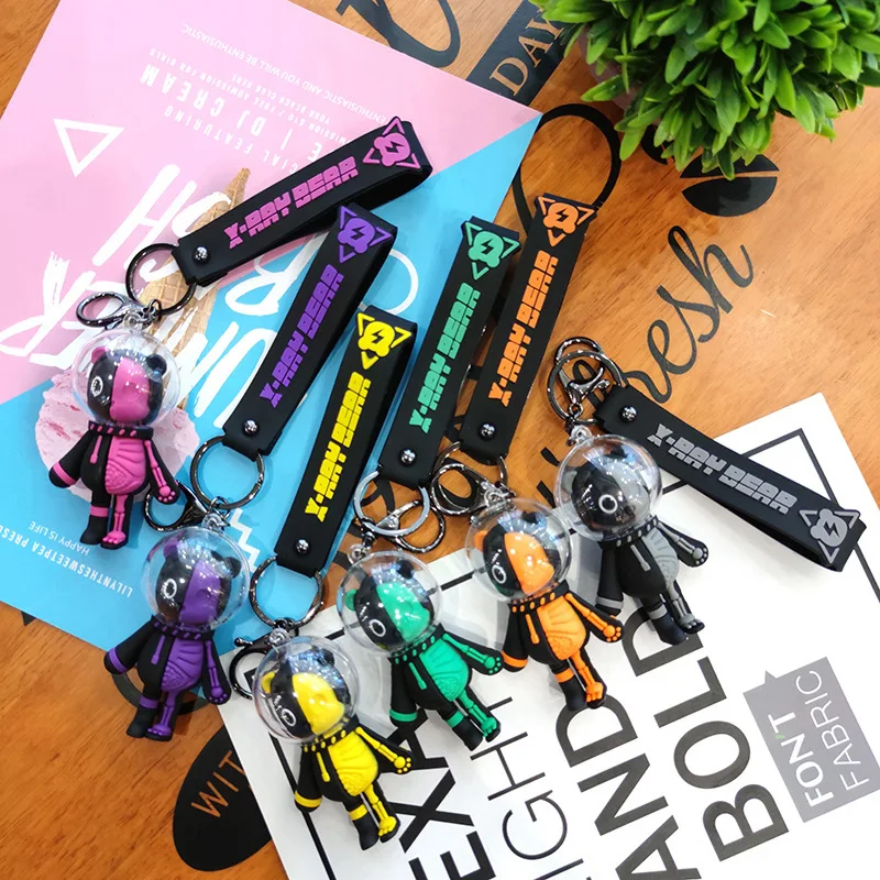 

High-end Fashion X-ray Bruin Key ring Creativity Send Boyfriend The best gift Automobile Key ring Handbag Pendant New style Hot