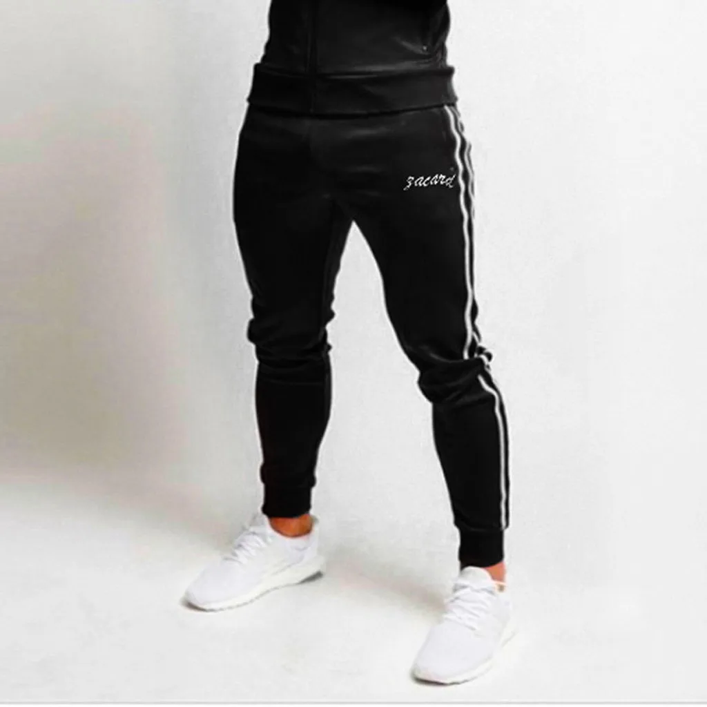 Осенне зимние мужские штаны модные уличные спортивные Новые повседневные с
