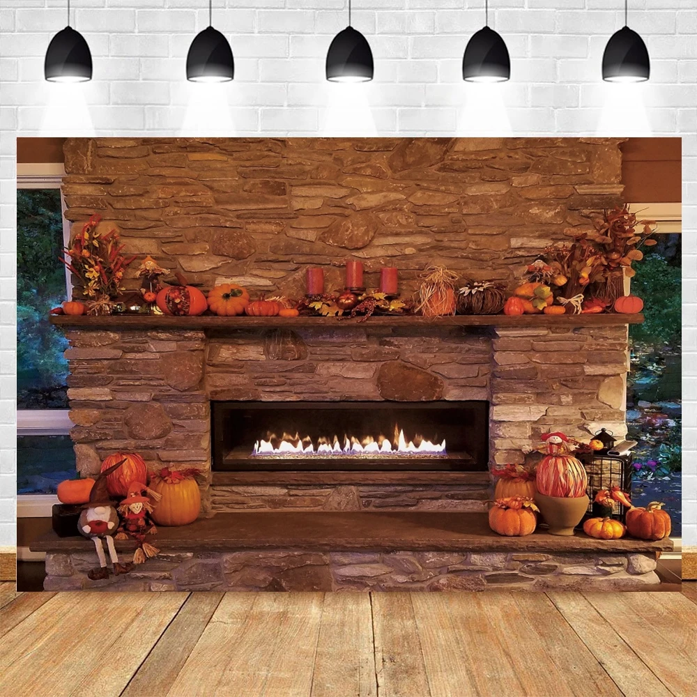 Осенний Виниловый фон для детской портретной фотосъемки с изображением тыквы