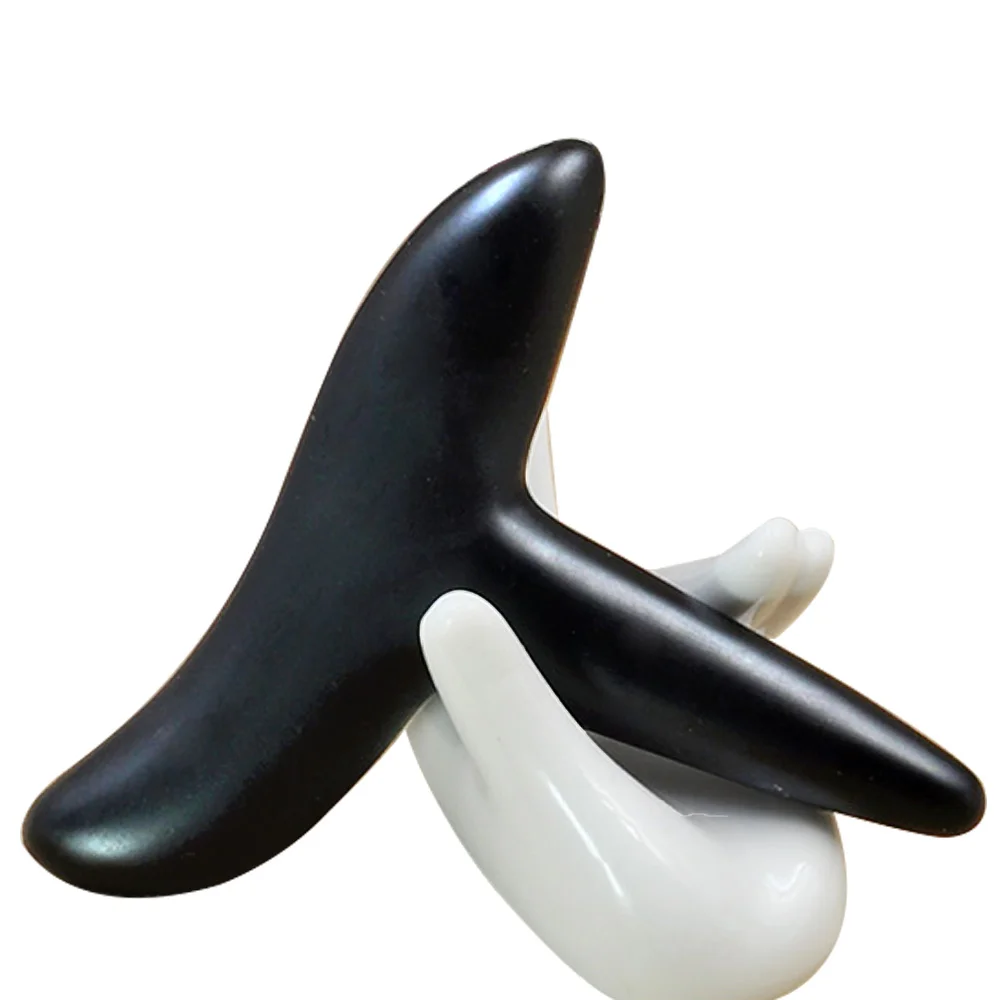 Good quality! wholesale & retail Traditional Bian Needle therapy black bian stone massage cone (110mm)