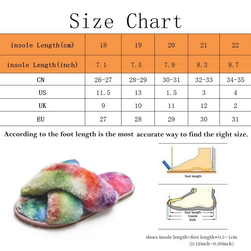 

Home Cozy Children Fur Slippers Faux Furry Cross Strap Flat Slip on Indoor Non Slip House Slides Child Shoes Female Whosale
