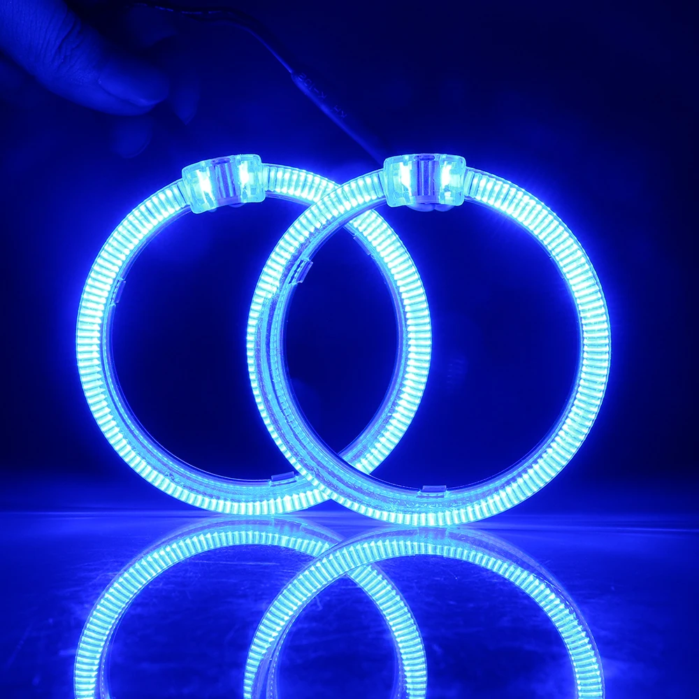 2X 9-30 в 80 мм 95 мм Hi-Low луч направляющая Ангел глаз Led Halo Кольцо 660LM автомобиль DRL Дневной свет вождения противотуманная фара белый красный синий янтарь