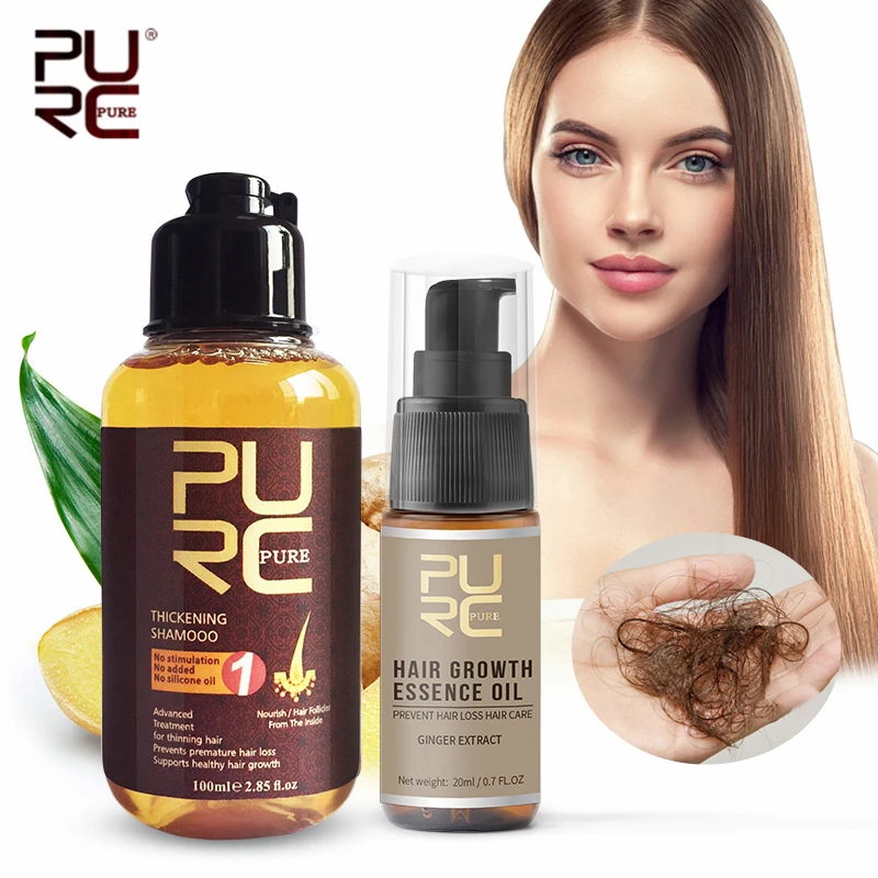 Шампунь для роста волос имбирь шампунь + эссенция масло облысения быстрое