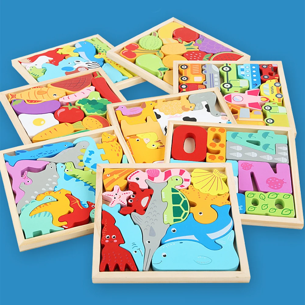 

Детские игрушки, Мультяшные 3D Животные, головоломки, игрушки, детские Ранние развивающие игрушки для детей, подарки на день рождения