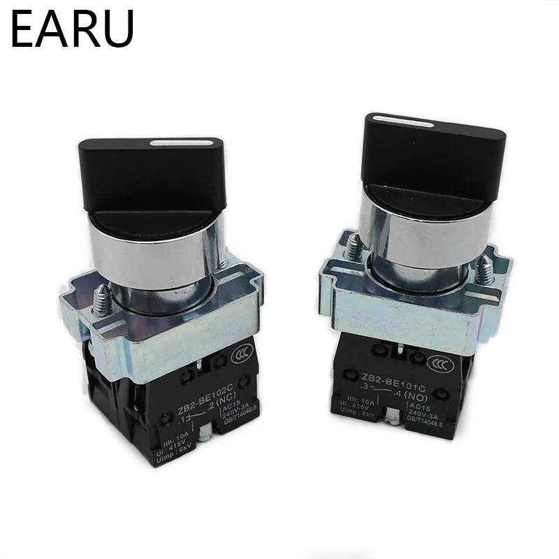 

XB2-BD25 XB2-BD53 1NO/1NC 2NO 2/3 Позиции Мгновенный самозапуска фиксации самоблокирующимся Селекторный поворотный переключатель кнопочный переключате...