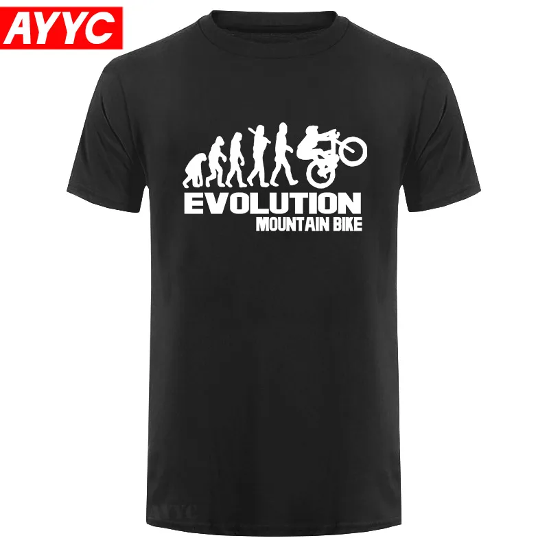 

AYYC Evolution Of Mountain Bike Funny Graphic T Shirt Mens Summer Style Fashion Short Sleeves Oversized Streetwear T Shirts