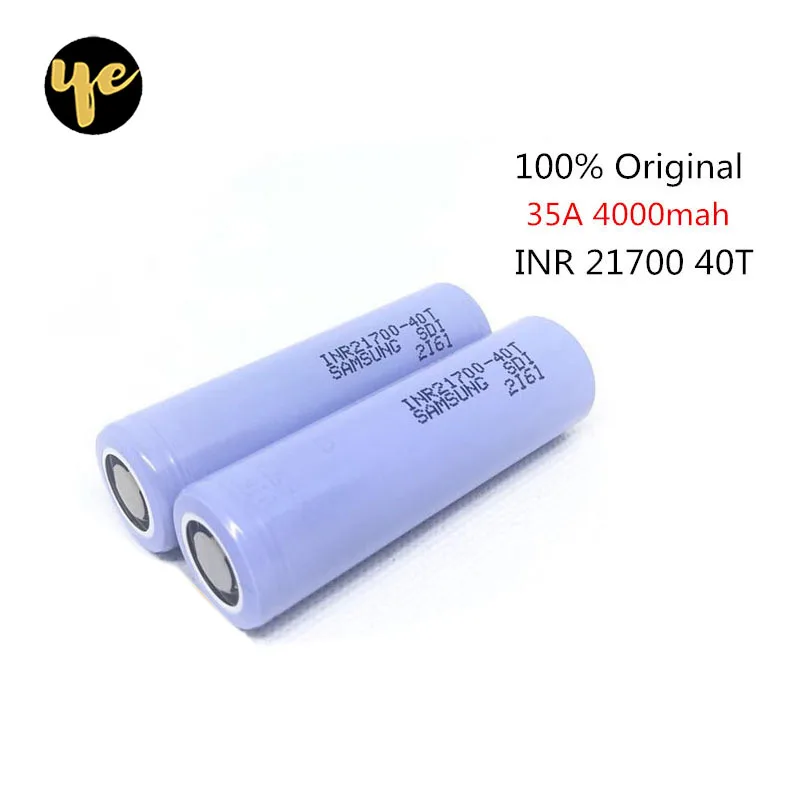 Батарея для 21700 40t 4000mah 30a батарея для электрической сигареты и отвертки инструмент батарея велосипед 21700 упаковка