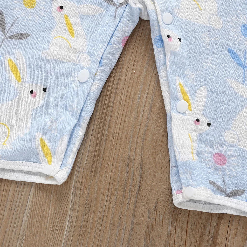 Одежда для малышей кимоно с принтом и длинными рукавами RomperBaby комбинезон