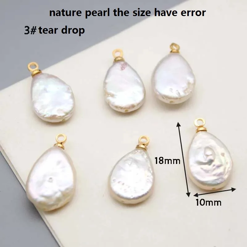 tear-drop shape pear 5 шт./лот натуральный пресноводный жемчуг в форме барокко, одна подвеска, звезда, квадрат, Круглый, сердце и т. Д., DIY жемчужные бусины - Цвет: tear-drop shape pear