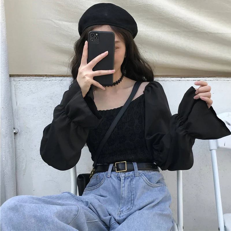 Новинка весна лето осень 2020 женская модная повседневная офисная блузка верхняя