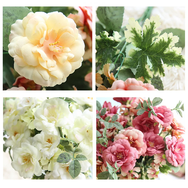 Высококачественный 1 букет искусственных цветов Шелковый цветок Европейская