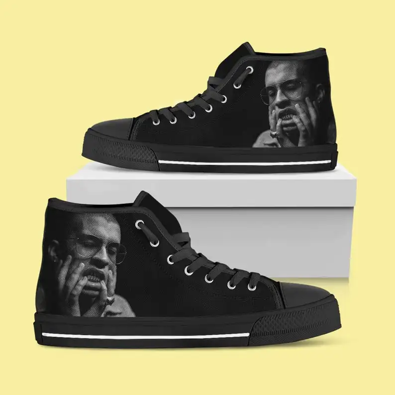 

Bad Bunny Hi Tops, Mens Womens Designer Leisure Sneakers Men Casual Canvas Shoes