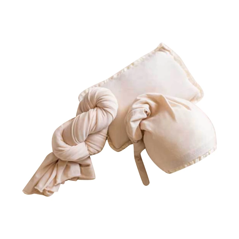 

3 Pcs Baby Receiving Blanket+Beanie Cap+Pillow Set Infants Sleeping Swaddle Wrap Turban Hat Newborn Photography Props