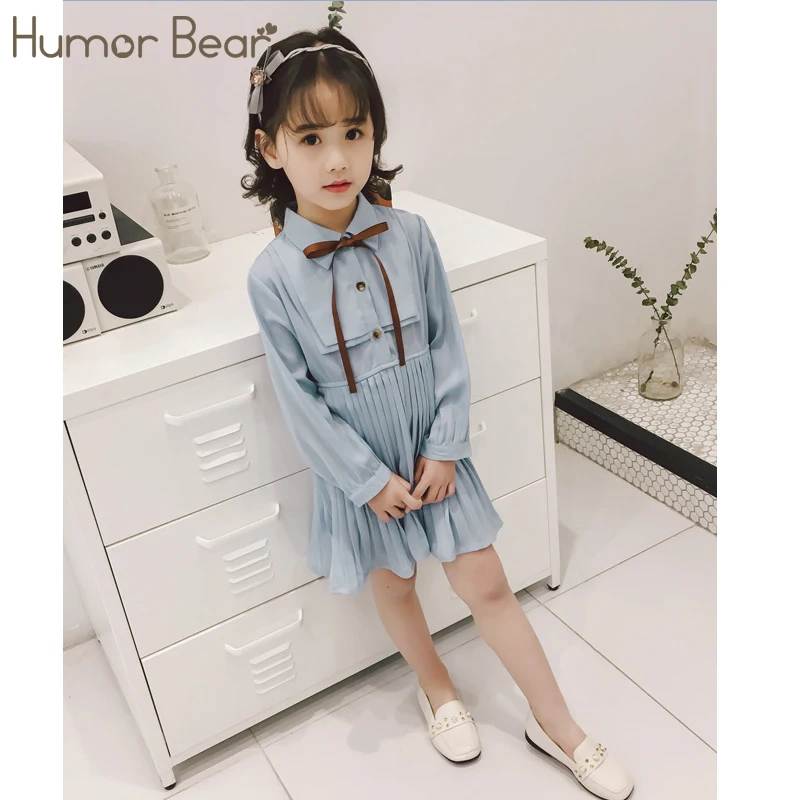 Humor Bear/платье для маленьких девочек; Новинка г.; Брендовое осеннее платье с длинными рукавами; детское платье; платья принцессы